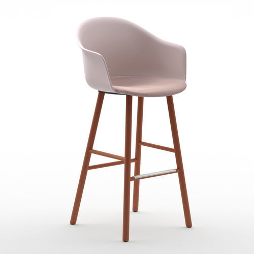 Cadeira alta contemporânea - Máni Armshell+f ST-4WL - arrmet - para ambiente interno / em tecido / em couro