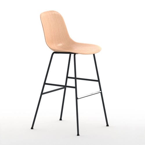 Cadeira alta contemporânea - Máni ST-4L/ns - arrmet - para ambiente interno / em madeira de freixo / com base em aço