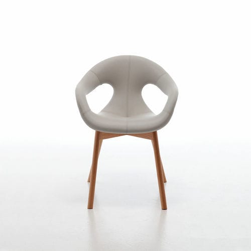 Cadeira contemporânea - Sunny 4WL - arrmet - para ambiente interno / em tecido / com base em madeira de freixo