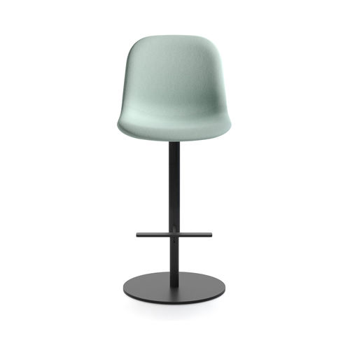 Banqueta alta de design escandinavo - Mani ST S-A - arrmet - em couro / em tecido / com base em aço