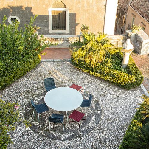 Mesa de jantar contemporânea - PLANO - PAOLA LENTI - em madeira / em concreto / retangular