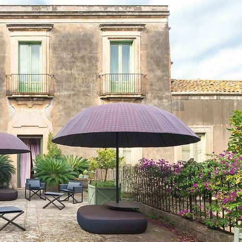 Ombrelone redondo - BISTRÒ - PAOLA LENTI - central / em tecido / em alumínio