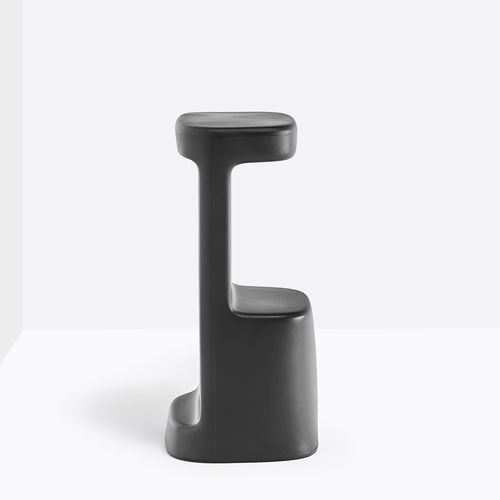 Banqueta alta contemporânea - SERIF 860 - PEDRALI - em polietileno / da linha comercial / para ambiente externo