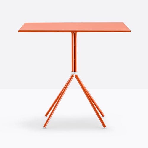 Mesa contemporânea - NOLITA 5454 - PEDRALI - em aço / com base em aço / redonda