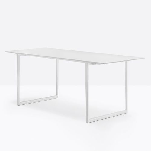 Mesa contemporânea - toa - PEDRALI - em laminado / com base em alumínio / retangular
