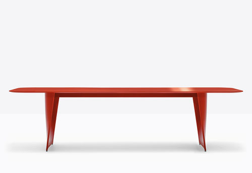 Mesa contemporânea - FRANK - PEDRALI - em MDF laqueado / em vidro / em laminado