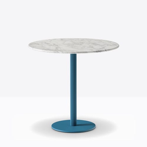 Mesa de lanchonete contemporânea - BLUME - PEDRALI - em mármore / com base em aço / com base em alumínio