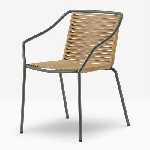 Cadeira contemporânea - Philía 3905 - PEDRALI - para ambiente externo / em PVC / com base em aço