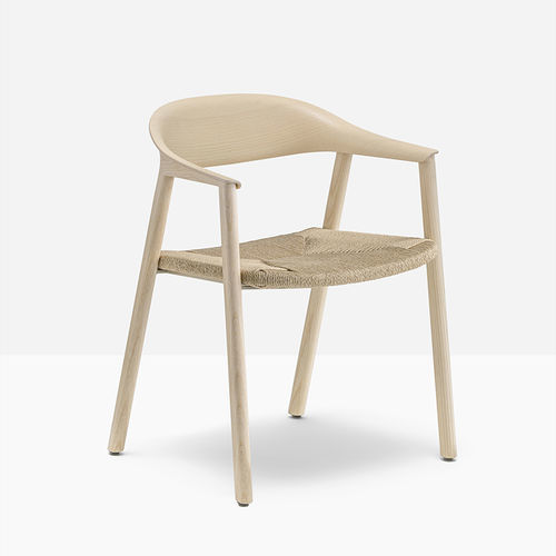 Cadeira contemporânea - Héra Straw - PEDRALI - para ambiente interno / em compensado / em corda