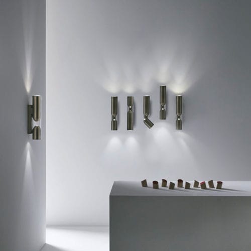 Arandela contemporânea - CLASH - PENTA - para ambiente interno / metálica / em vidro borossilicato