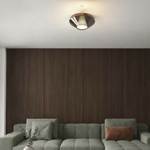 Plafon contemporâneo - MOM GLOSSY - PENTA - circular / em vidro / metálico