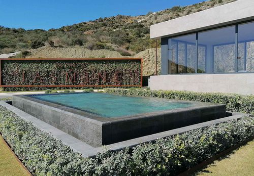 Piscina com transbordo - ZEN  - Rosa Gres - para ambiente externo / enterrada / elevada