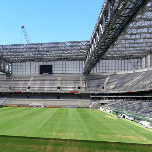 Vigamento metálico para cobertura retrátil - ESTADIO JOAQUIM AMÉRICO GUIMARÃES - Lanik