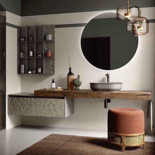 Tampo de banheiro em madeira - SW110  - RAB ARREDOBAGNO - em HPL