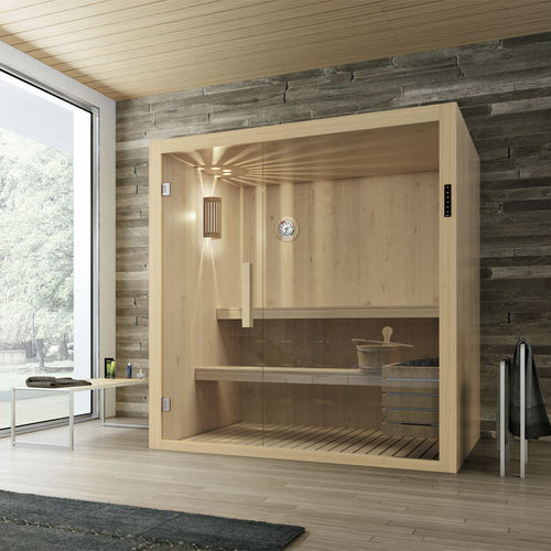 Sauna finlandesa - KYRA - HAFRO srl - da linha residencial / em epícea / em vidro temperado