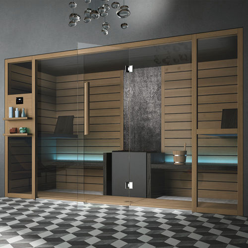 Sauna finlandesa - KALIKA - HAFRO srl - da linha residencial / em madeira / em vidro temperado