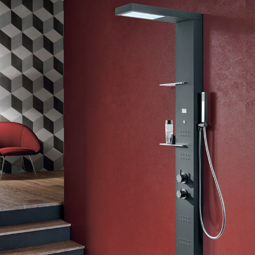 Coluna de banho termostática - LIGHT  - HAFRO srl - de parede / contemporânea / com chuveiro de mão
