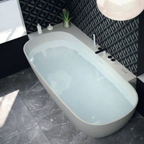 Banheira oval - CALLE - HAFRO srl - de canto / freestanding / integrada