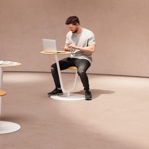 Mesa de computador. de piso - SOLAR - Viccarbe - contemporânea / metálica / com base metálica