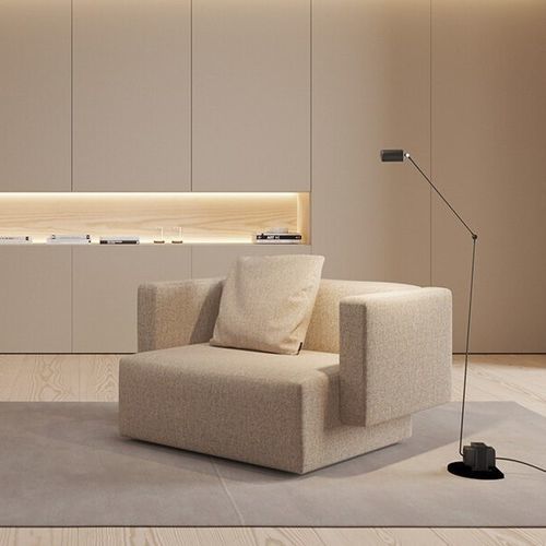 Poltrona contemporânea - STEP  - Viccarbe - em tecido / em couro / com almofada removível