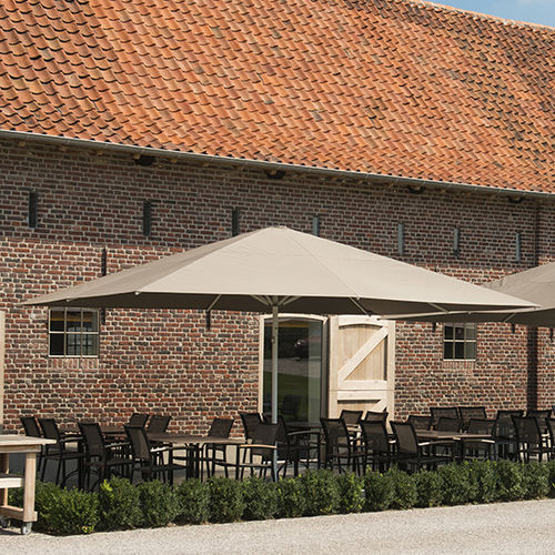 Ombrelone quadrado - MACSYMO - Symo Parasols - em tecido / resistente ao vento / da linha comercial