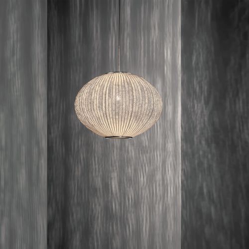 Pendente - Coral Seaurchin Small - a emotional light - em aço pintado / em malha de aço inoxidável / contemporânea
