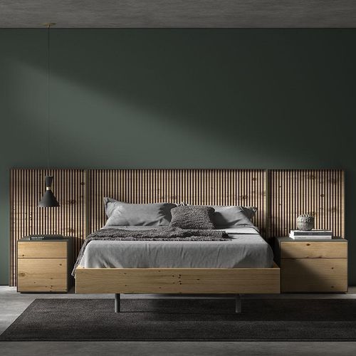 Cama de casal - Hipnos - Arlex - contemporânea / com cabeceira / com criado mudo