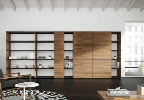 Livreiro contemporâneo - FREESTYLE - Arlex - da linha comercial / para escritório / em madeira