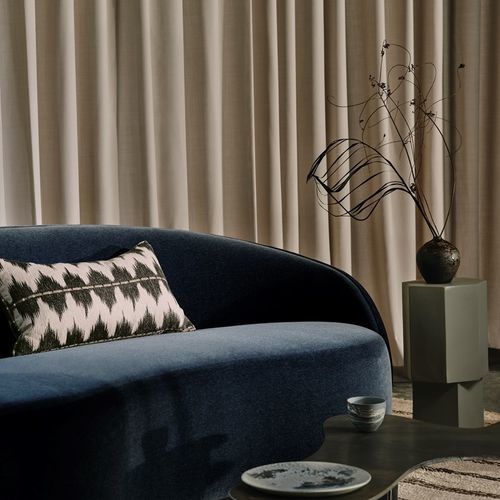 Tecido para estofados - DANDY  - Larsen - para cortinas / de cor lisa / de lã
