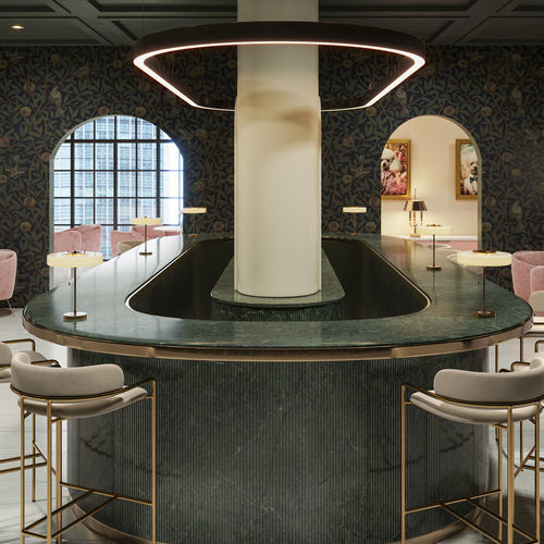 Balcão para bar - Jardin Emerald - Cosentino - em Silestone® / curvo