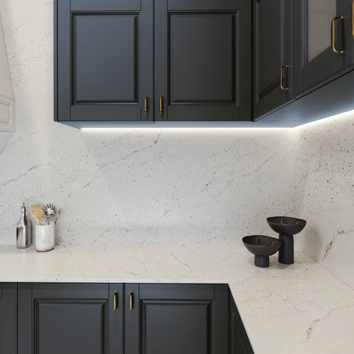 Painel de revestimento - Le chic : Eclectic Pearl - Cosentino - para cozinha / contra salpicos / em Silestone®