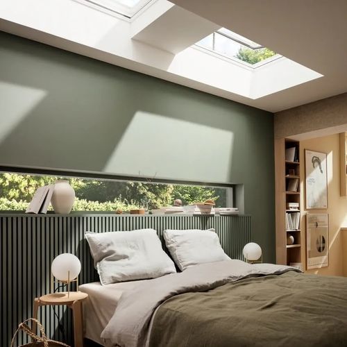 Claraboia para terraço de cobertura - CFU - VELUX - de parede / para ventilação / em vidro