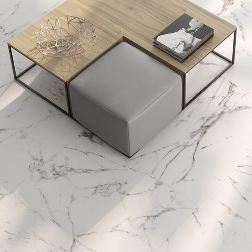 Placas de revestimento em grés porcelanato - CARRARA - Roca Tile - fosca / polida / 3D