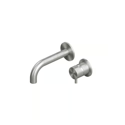 Misturador monocomando para lavatório - OTTAVO 13 14.00 - QuadroDesign - de embutir / de parede / em aço inoxidável