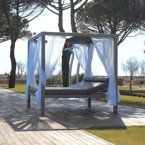 Divã contemporâneo - TIFFANY SOFT - FIVE STARS ITALY - em Stamskin® / em alumínio / com base metálica