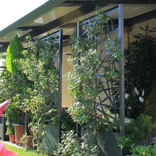 Floreira em alumínio - KUMA - FIVE STARS ITALY - retangular / com treliça / contemporânea