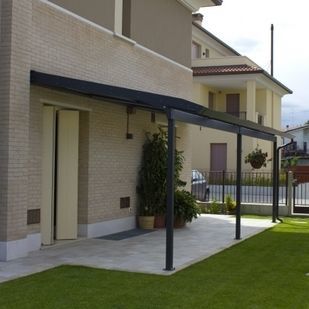 Pérgola apoiada em parede - LEXA - FIVE STARS ITALY - em alumínio / em aço galvanizado / com cobertura em alumínio