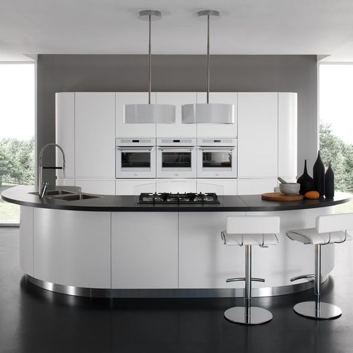 Cozinha contemporânea - SEVEN - Torchetti Cucine - em laminado / circular / sem puxadores