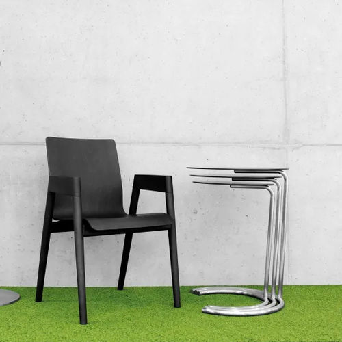 Mesa lateral contemporânea - HOLZER - Löffler Bürositzmöbel GmbH - em HPL / em material plástico / com base em aço inoxidável