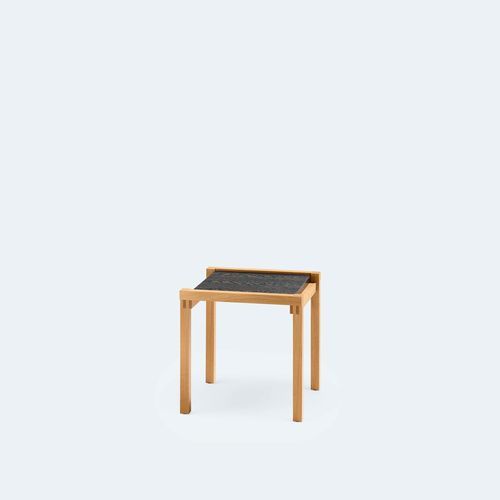 Mesa de centro contemporânea - WB 1 - Löffler Bürositzmöbel GmbH - em couro / em carvalho / com base em carvalho