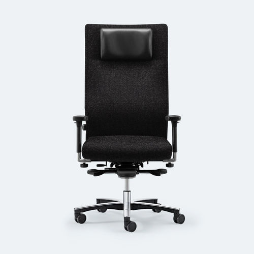 Cadeira de escritório contemporânea - AROUND THE CLOCK - Löffler Bürositzmöbel GmbH - para ambiente interno / em couro / em tecido