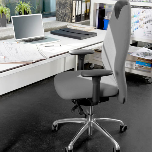 Cadeira de escritório contemporânea - TANGO 24 - Löffler Bürositzmöbel GmbH - para ambiente interno / em couro / com base em alumínio