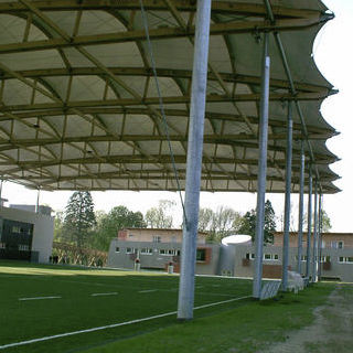 Estrutura tensionada com estrutura metálica - SPORTS VENUE COVERAGE - ACS-PRODUCTION - para cobertura / com membrana de ETFE / para campo ou quadra esportiva