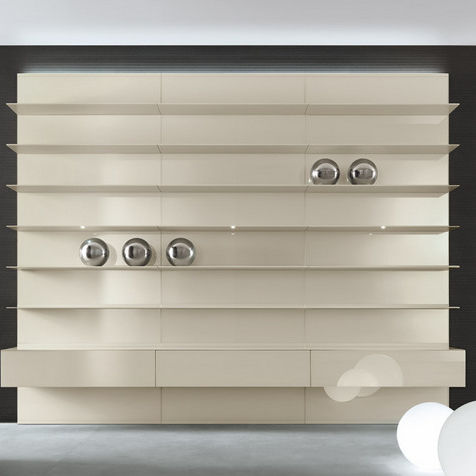 Estante de parede - ABACUS LIVING - RIMADESIO - contemporânea / em madeira / em madeira laqueada
