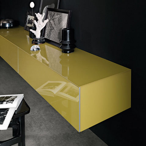 Buffet aparador suspenso - ABACUS LIVING - RIMADESIO - contemporâneo / em madeira / em madeira laqueada