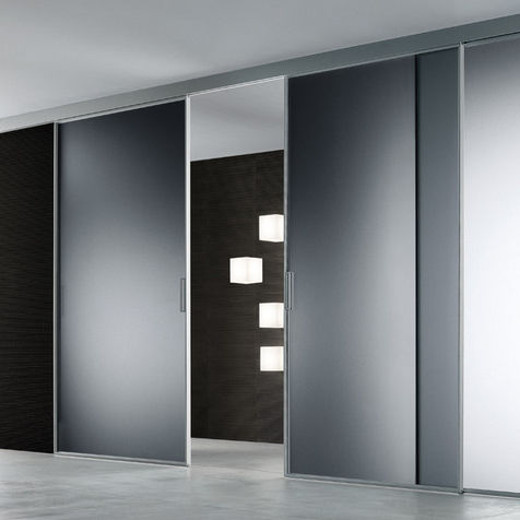Porta interna - VELARIA - RIMADESIO - em alumínio / de correr / com vidro