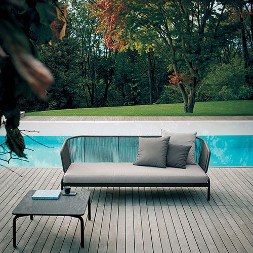 Sofá contemporâneo - SPOOL 003  - RODA - de jardim / para iate / para pátio