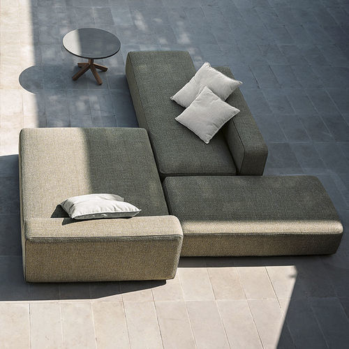 Sofá modular - DANDY 003 + 001 + 002 - RODA - contemporâneo / para ambiente externo / em tecido