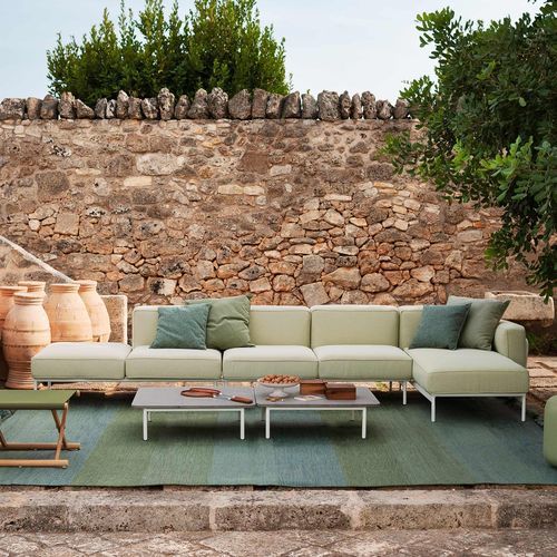 Sofá modular - ESTENDO 222 + 213 + 512 - RODA - contemporâneo / para ambiente externo / em tecido acrílico