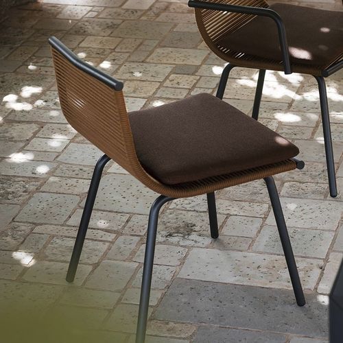 Cadeira de sala de jantar contemporânea - LAZE 049 - RODA - para ambiente externo / em poliéster / em acrílico